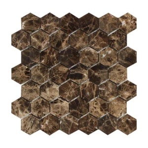 Mármol Natural Oscuro Emperador, Color Mixto para Revestimiento de Paredes Modernas, Pisos de Baño, Mosaico para Ducha - Product Image 4