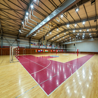 Structure en acier pour arène de basketball intérieure, configuration multi-terrains, aménagement commercial, usine certifiée ISO9001