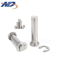 NLD Fastener 304 Stainless Steel Flat Head M4M6 Groove Clevis Pin With Retaining Ring 6mm