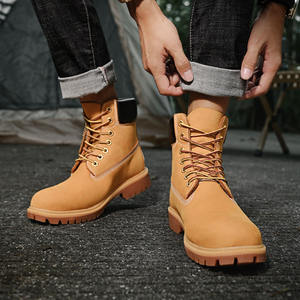 Stivali Martin in Pelle con Rialzo Unisex, <span class=keywords><strong>Scarpe</strong></span> da Lavoro <span class=keywords><strong>Impermeabili</strong></span> alla Moda con Lacci, <span class=keywords><strong>Scarpe</strong></span> Invernali da Neve, Stivali da <span class=keywords><strong>Escursionismo</strong></span> per Esterni - Product Image 5