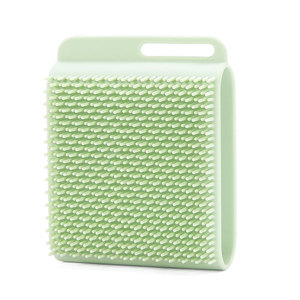 Silicone <b>Bath</b> Brush Double Sided Exfoliating Shower Brush For Adults And Kids Gentle Massage <b>Bath</b> Tool Grayish White Pink <b>Light</b> - Product Image 5