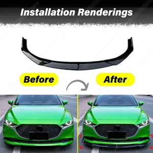 StarNav Pour Mazda 3 Axela 2020 2021 2022 Berline – Protection de pare-chocs avant inférieur, lèvre de spoiler décorative - Product Image 2