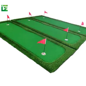 Portable Custom Golf Green Mat Mini Golf Course Indoor Outdoor Ptactice Golf Putting Green With Flags