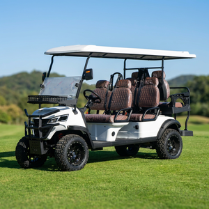 Nouveau modèle de voiturette de <span class=keywords><strong>golf</strong></span> électrique à 6 places, forte puissance de montée, avec sièges réglables pour navette communautaire - Product Image 3