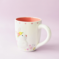 BONWILL tasse en céramique lapin avec couronne Design tasse à café en relief