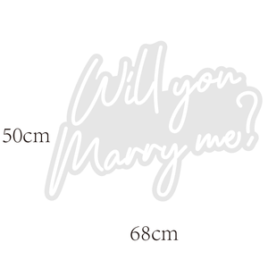 Letreiros de LED Neon Personalizados Matt Dropshipping Will You Marry Me em Acrílico+Neon Flex para Decoração de Casamentos e Empresas - Product Image 6