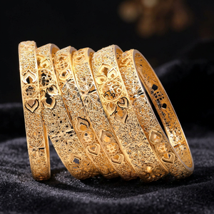 Vente en gros de bracelets plaqués or 14K 18K 24K, bracelets de mode, bracelets de luxe, bijoux en laiton remplis d'or Oro Joyeria. - Product Image 4