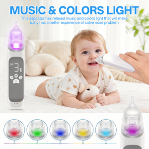 Aspirador Nasal <span class=keywords><strong>El</strong></span>éctrico Recargable para Bebés, Limpiador de Nariz para Bebés, Removedor de Mocos <span class=keywords><strong>con</strong></span> Puntas de Silicona, Carga USB - Product Image 4