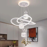 Moderne Creative Lumière De Luxe Hôtel Lustre Cristal Led Dimmable 3000K Blanc Chaud Maison Maître Chambre Haut Niveau Salon