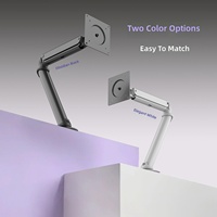 Bras mécanique réglable en hauteur pour moniteur, compatible avec les écrans de 17 à 32 pouces, support de montage rétractable pour écran d'ordinateur de bureau