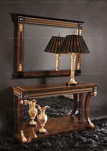 Luxury French Furniture <strong>Black</strong> Living Room <strong>Console</strong> <strong>Table</strong> with Mirror - Product Image 2