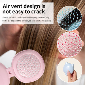 LMLTOP Cute Mini Foldable <strong>Ionic</strong> <strong>Hair</strong> Comb Mirror Plastic Air Cushion Anti-Static Massager <strong>Hair</strong> <strong>Brush</strong> Travel Salon Airbag SY757 - Product Image 4