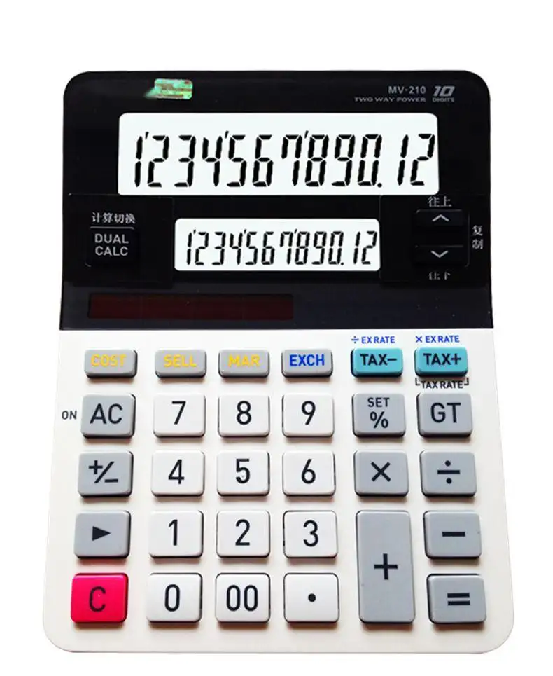 Calculadora de resolución de ecuaciones de máquina de Función científica especializada MV210 pantalla dual 10 dígitos 12 dígitos estudiante de secundaria ZHE