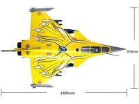 FMS 80mm EDF Rafale PNP Jet Fighter, modèle télécommandé FMS131P, avion à aile fixe PNP RC pour adultes