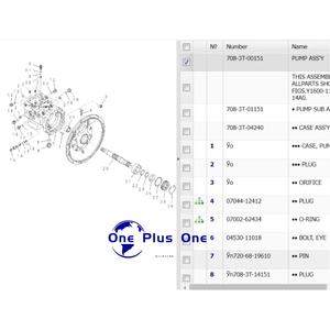 Bomba Hidráulica Original 708-<span class=keywords><strong>3T</strong></span>-00151 708-<span class=keywords><strong>3T</strong></span>-00161 CONJUNTO DE BOMBA para Excavadora Komatsu PC60-8 - Product Image 6