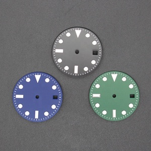 Phụ tùng đồng hồ nam, mặt số 28.5mm tùy chỉnh, dạ quang xanh C3, phù hợp với máy Seiko NH35a, ETA <span class=keywords><strong>2824</strong></span>, Miyota 8215 - Product Image 1