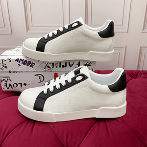 Chaussures décontractées Gabbna pour hommes et femmes, tendance mode, style dad shoes classique, graffiti, semelle plate, contraste noir et blanc. - Product Image 2