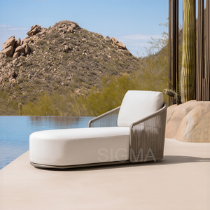 <span class=keywords><strong>Chaise</strong></span> <span class=keywords><strong>longue</strong></span> de jardin en aluminium avec corde tressée, nouvelle et luxueuse, pour un confort et un style ultimes, mobilier de jardin, <span class=keywords><strong>piscine</strong></span> - Product Image 1