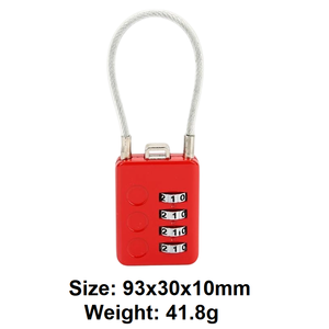 Candado <span class=keywords><strong>de</strong></span> Combinación <span class=keywords><strong>de</strong></span> Aleación <span class=keywords><strong>de</strong></span> Zinc con Cable, Resistente al Agua, Acabado Pulido, Compartimentos <span class=keywords><strong>de</strong></span> Almacenamiento, <span class=keywords><strong>Gestión</strong></span> <span class=keywords><strong>de</strong></span> Contraseñas para Viajes - Product Image 6