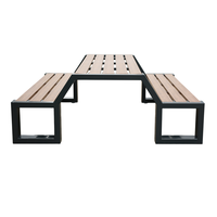 Table de pique-nique en bois WPC pour l'extérieur, usage commercial, pour restaurant, jardin, terrasse, aire de jeux, table et banc de jardinage