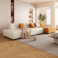 Ensemble de canapés de salon de luxe moderne en forme de L, 2 et 3 places, design de chambre à coucher décontracté, sans structure de compression ni compression par le vide