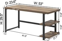 Escritorio de ordenador moderno Escritorio de oficina en casa con estantes de almacenamiento mesa de juegos de estudio de escritura para sala de estar dormitorio embalaje de pedido por correo