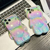Coque de téléphone en TPU transparente anti-chute personnalisée motif petit ours pour iPhone 18 Pro Max et iPhone 17