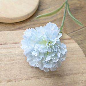 Vente en gros d'œillets simples artificiels fleurs décoratives de mariage à la maison cadeaux de fête des mères - Product Image 3