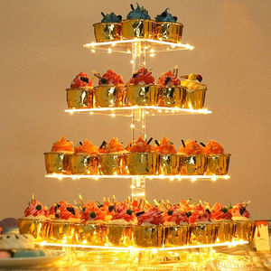 Support de Cupcake-support de Cupcake Premium-affichage de tour de Cupcake en acrylique-décoration de fête de <span class=keywords><strong>Bar</strong></span> à bonbons-affichage en acrylique à 4 niveaux - Product Image 2