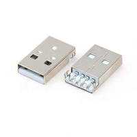 Conector USB A macho, placa de fregadero de ángulo recto, conector macho tipo a para PCB