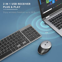 Kombo Keyboard dan Mouse Nirkabel 7 Warna Backlit dan Keyboard Nirkabel Fungsi Tinggi Satu Kabel untuk Mouse dan Keyboard