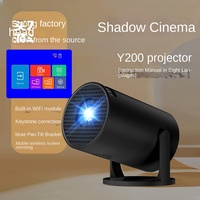 Proyector HY200 para Cine en Casa Inteligente 240 °   Proyector HD Portátil con WiFi y Función de Duplicación de Pantalla en Cuatro Esquinas Giratorias