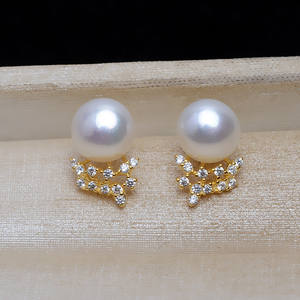 Wenchi S925 Argent Perle Baroque Crochet d'oreille en forme de feuille Composants de bijoux DIY pour femme Modèle Chine - Product Image 2