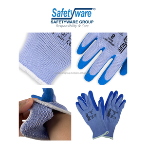 Guantes DE SEGURIDAD antideslizantes para la construcción con revestimiento de látex certificado CE para equipos de protección industrial y uso en el jardín - Product Image 3