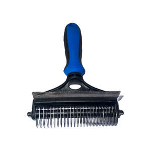 Di grandi dimensioni a doppio lato per cani da compagnia barboncini con sottopelo arruffati per rimuovere il pettine di rastrello - Product Image 6