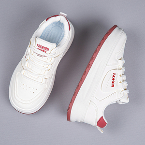 S.PETER EVA 35-40 White Comfortable Lace-up Platform Women's Platform Chunky Sneakers Daily Wear Skateboarding <strong>Shoes</strong> - Product Image 2