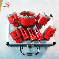 Outils diamantés en acier rapide TGS M14 Jeu de mèches de coupe brasées sous vide pour scie cloche et forets à carottage