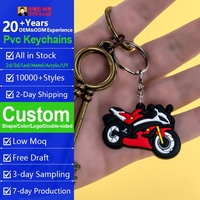 Llavero Promocional Personalizado de PVC para Motocicleta, Doble Cara, con Logotipo, para Concesionarios de Marcas de Motocicletas