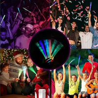 Bâtons de fibre de lueur de LED personnalisés d'usine pour la fête d'anniversaire jouets lumineux LED clignotants pour enfants adultes Fidget Sensory Toy