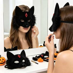Maschera Semimaschera Volpe - Accessorio per Giochi di Ruolo <span class=keywords><strong>BDSM</strong></span> e Cosplay, per Feste in Maschera di Halloween, Giocattolo Erotico - Product Image 5