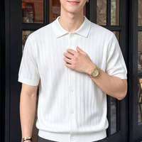 Pull en soie de style preppy pour homme Source Factory, collection printemps/été 2026, coupe ample, polyvalent, pour couples