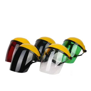 Vente en gros Soudeurs anti-impact réutilisables pour le ponçage Soudure Transparent Clair Bouclier facial Demi-acrylique Bouclier de protection pour casque - Product Image 1