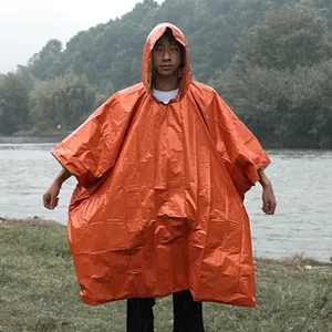 PE铝膜一次性应急雨衣防寒保暖户外便携式应急雨衣