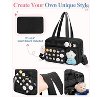 Sac à dos transparent Itabag avec fenêtre en PVC détachable, sac à bandoulière grande capacité A4 pour articles d'anime et cosplay
