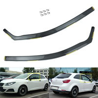 Deflectores de Ventana Laterales Ahumados para SEAT Ibiza MK4 6J 3 Puertas Hatchback 2008-2017, 2 Piezas, Visores Delanteros