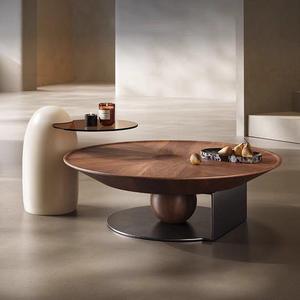<span class=keywords><strong>Table</strong></span> Basse/à Thé Moderne Minimaliste <span class=keywords><strong>de</strong></span> Luxe Léger en Bois, Style Soucoupe Volante, avec Rangement, Durable et Facile à Nettoyer pour Hôtels et Maisons Haut <span class=keywords><strong>de</strong></span> Gamme - Product Image 1