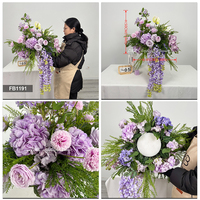 Boule de fleurs bleue de luxe de 60 cm de haute qualité, idéale pour les centres de table de mariage, la décoration de la maison, des hôtels, des villas et des fêtes - Vente chaude