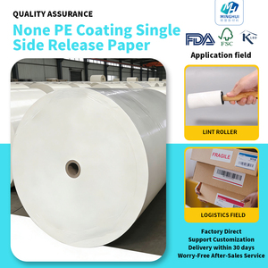 Bulk Order None PE Coating Single Side Silicone Coated Glassine <strong>Paper</strong> 120gsm for Clear Sticker Backing and Signage Applications - Product Image 1