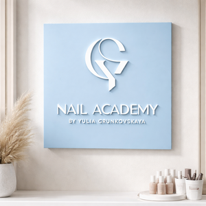 Insegna Aziendale in Acrilico 3D Personalizzata con Taglio Laser, Lettere Bianche in Rilievo, Elegante Logo Monogramma per Uso Professionale e Pubblicitario - Product Image 1