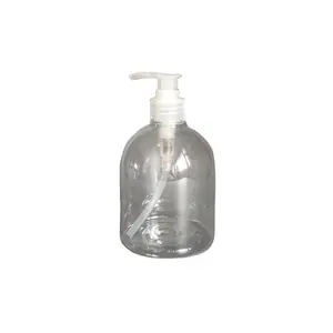 Shampoo Lotion Hand Pump Plastic Bottle 500ml Durable Refillable Containers for Massage Oil, Liquid Soap